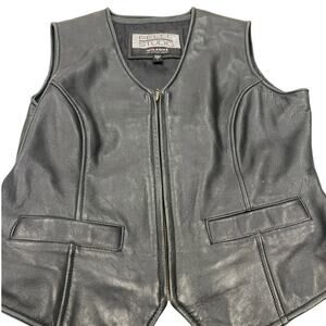 Pelle Studio Wilsons Leather Black Zip Vest Women’s Large